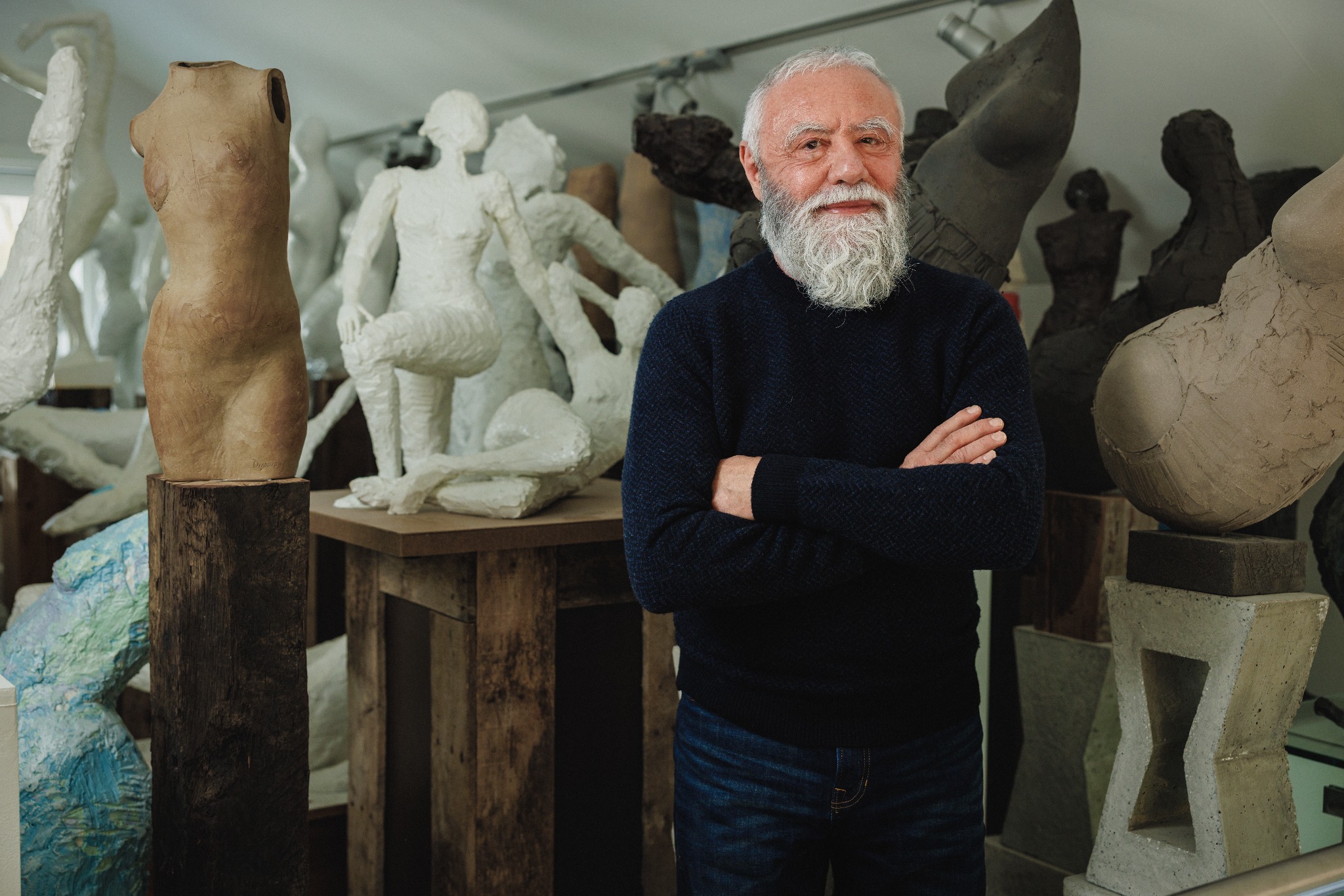 Emilio DiIorio in his sculpture studio — photograph by Danny Bristoll